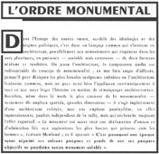 L'ORDRE MONUMENTAL